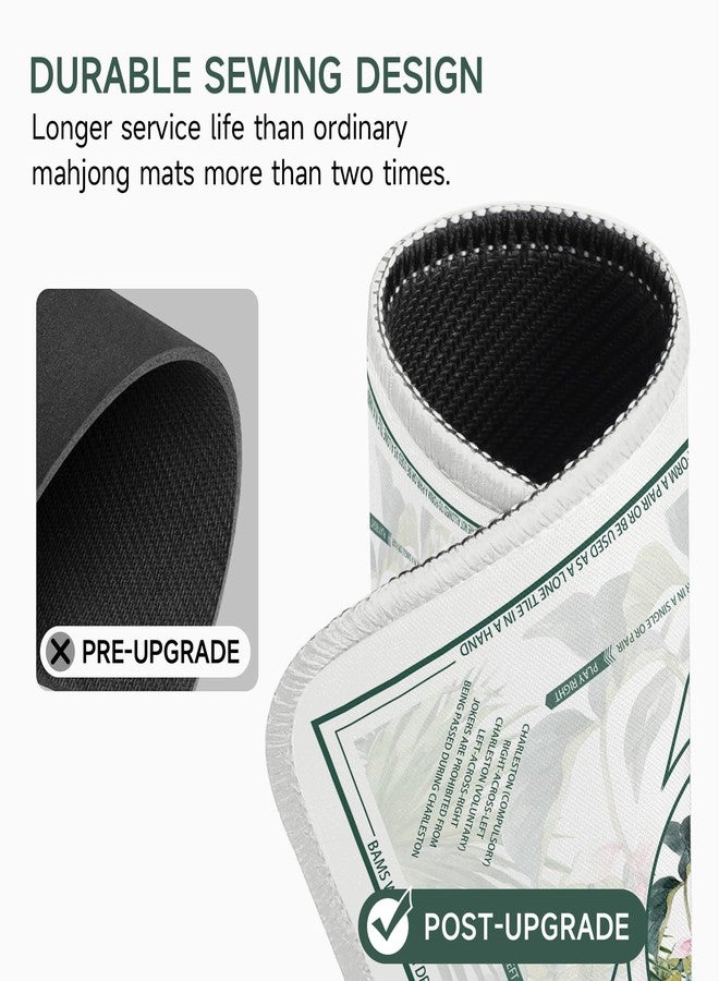Deyimmei Neoprene Mahjong Mat for Table 31.5"x31.5" - Non-Slip, Noise Reduction Cover with Storage Pockets, American Rules & Crease-Free Rolled Shipping (Tropical Fuchsia) - Image 2